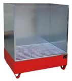 Auffangwannen mit Spritzschutzwand