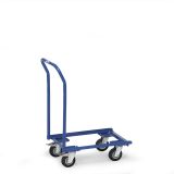 Eurokastenroller in offener Winkelstahlkonstruktion mit Schiebeb