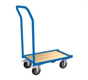 Eurokastenroller mit Holzplattform, 10mm Rand und Schiebebgel