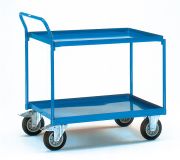 Tischwagen mit Blechwannen und Gitterrost