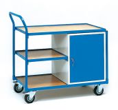 Tischwagen mit 1 Schrank und 3 Ladeflchen, umlaufender Rand