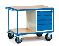 Tischwagen mit 4 Schubladen und 2 Ladeflchen