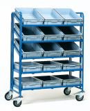 Eurokasten-Wagen mit K�sten 600x400x145mm, L�nge 1370 mm