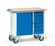 Werkstattwagen mit 1 Schrank, 6 Schubladen