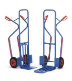 Paketkarren300 kg, H�he 1300 mm, mit Stahlblech- und Klappschauf