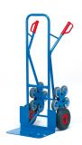 Treppenkarren Stahl200 kg, H�he 1300 mm, mit 2 f�nfarmigen Rad-S
