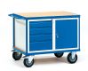 Tischwagen mit 1 Schrank und 4 Schubladen